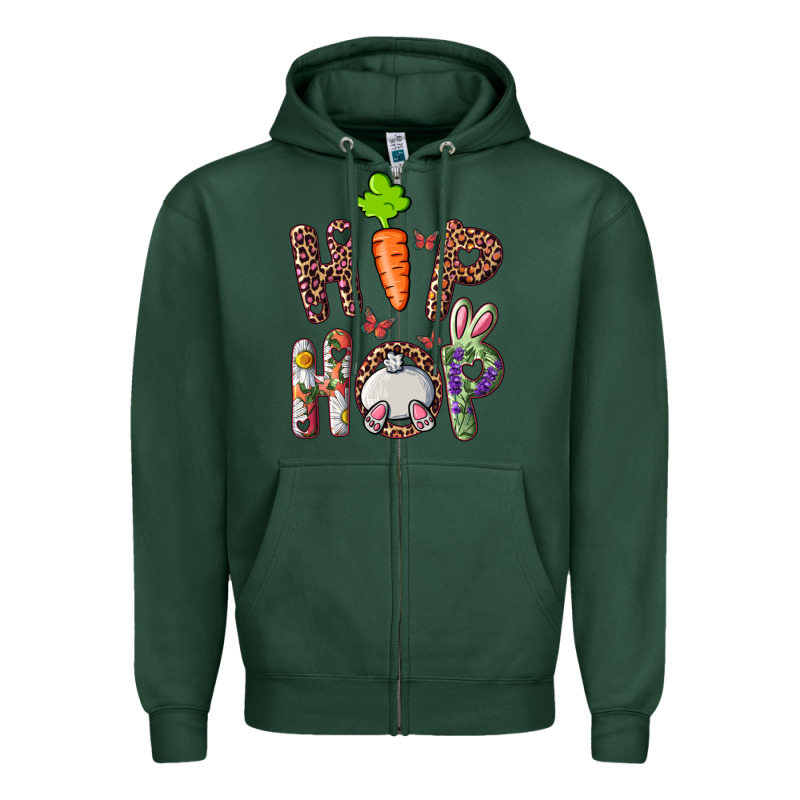 Hip Hop Easter Bunny Zipper Hoodie by RanaPortraitStore | Teevron