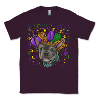 Plum mardi gras french bulldog Classic Tee - RanaPortraitStore