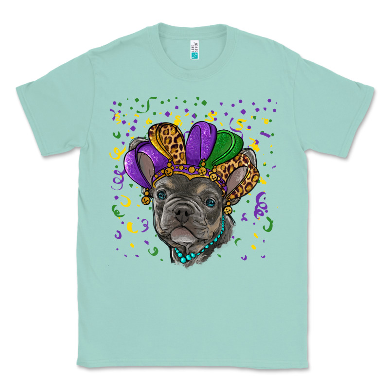 Mardi Gras French Bulldog Classic Tee by RanaPortraitStore | Teevron