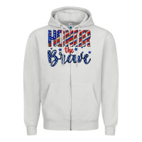 Dove Grey honor the brave Zipper Hoodie - texasbilliewilder
