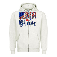 Oatmeal Heather honor the brave Zipper Hoodie - texasbilliewilder