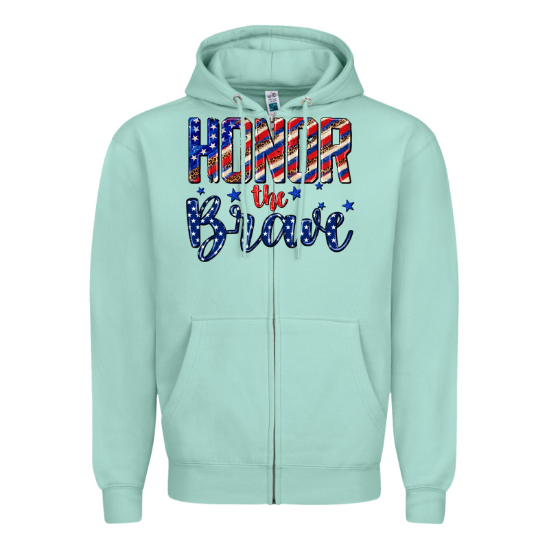 Honor The Brave Zipper Hoodie by texasbilliewilder | Teevron