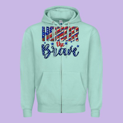 Zipper Hoodie honor the brave
