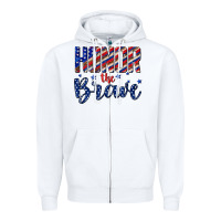 White honor the brave Zipper Hoodie - texasbilliewilder
