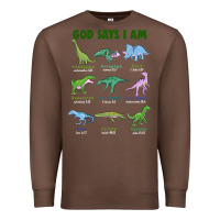 Chestnut god says i am dinosaurs Premium Sweatshirt - JahusDesignShop