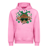 Fuchsia Pink st patrick's day cow Urban Hoodie - MaliasSmallBusiness
