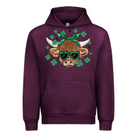 Mauve Wine st patrick's day cow Urban Hoodie - MaliasSmallBusiness