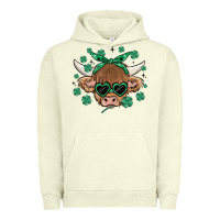 Pigment Pistachio st patrick's day cow Urban Hoodie - MaliasSmallBusiness