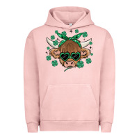 Pigment Salmon st patrick's day cow Urban Hoodie - MaliasSmallBusiness
