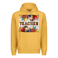 Mustard Western Teacher Premium Hoodie - LillyAllenDesigns