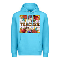 Ocean Blue Western Teacher Premium Hoodie - LillyAllenDesigns