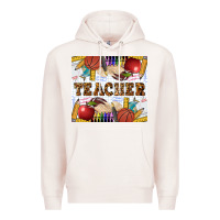 Pale Pink Western Teacher Premium Hoodie - LillyAllenDesigns