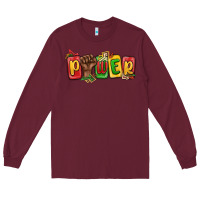 Burgundy power juneteenth Long Sleeve Tee - MaliasSmallBusiness