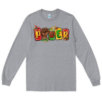 Heather Grey power juneteenth Long Sleeve Tee - MaliasSmallBusiness