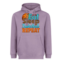 Eat Sleep Basketball Repeat Heavyweight Hoodie | Teevron