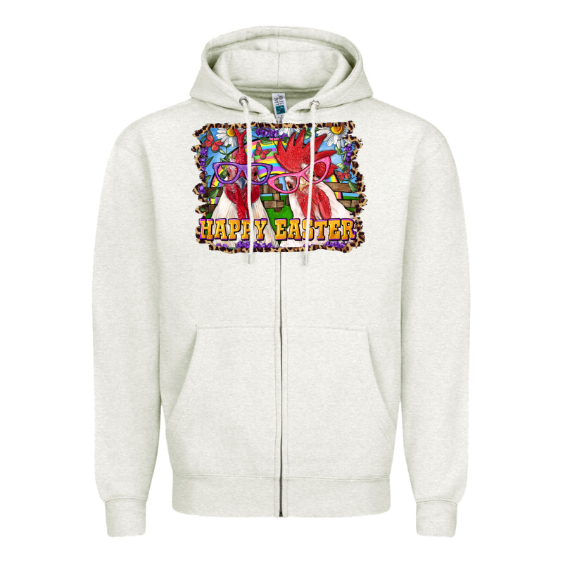 Happy Easter Roosters Zipper Hoodie by RanaPortraitStore | Teevron