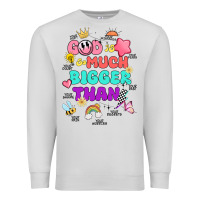 Dove Grey god is bigger design Premium Sweatshirt - JahusDesignShop
