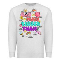 Oatmeal Heather god is bigger design Premium Sweatshirt - JahusDesignShop