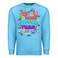 Ocean Blue god is bigger design Premium Sweatshirt - JahusDesignShop