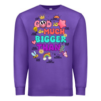 Purple god is bigger design Premium Sweatshirt - JahusDesignShop