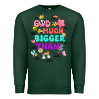 Sports Green god is bigger design Premium Sweatshirt - JahusDesignShop