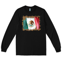 Black distressed mexico flag Long Sleeve Tee - BarkalooDesign