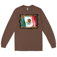 Chestnut distressed mexico flag Long Sleeve Tee - BarkalooDesign