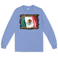 Colony Blue distressed mexico flag Long Sleeve Tee - BarkalooDesign