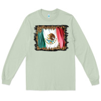 Matcha distressed mexico flag Long Sleeve Tee - BarkalooDesign