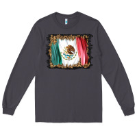 Smoke distressed mexico flag Long Sleeve Tee - BarkalooDesign