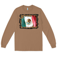 Toasted Coconut distressed mexico flag Long Sleeve Tee - BarkalooDesign
