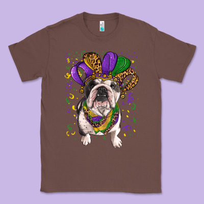 Mardi Gras Hat  English Bulldog Classic Tee Designed By Ranaportraitstore