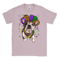 Lilac Mardi gras hat  english bulldog Classic Tee - RanaPortraitStore
