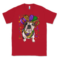 Red Mardi gras hat  english bulldog Classic Tee - RanaPortraitStore