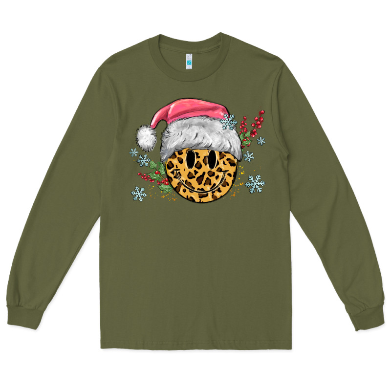 Leopard Smiley Face Long Sleeve Tee by MaliasSmallBusiness | Teevron