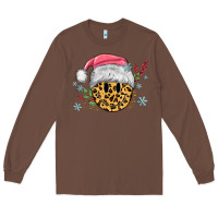 Chestnut leopard smiley face Long Sleeve Tee - MaliasSmallBusiness