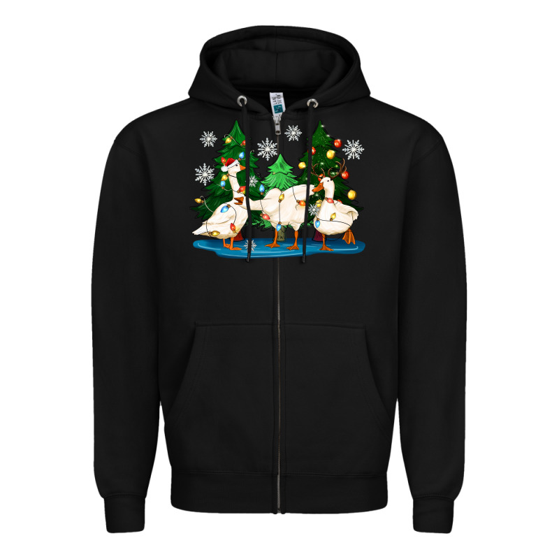 Christmas Duck Zipper Hoodie by Zillion Design Studio | Teevron