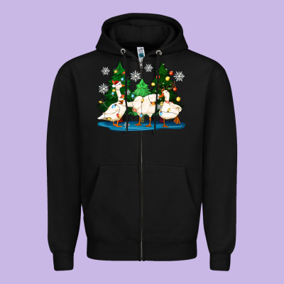 Zipper Hoodie christmas duck