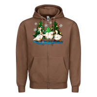 Chestnut christmas duck Zipper Hoodie - Zillion Design Studio