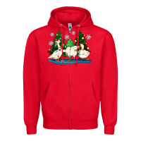 Red christmas duck Zipper Hoodie - Zillion Design Studio