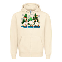 Sandshell christmas duck Zipper Hoodie - Zillion Design Studio