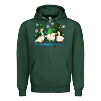 Sports Green christmas duck Zipper Hoodie - Zillion Design Studio
