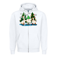 White christmas duck Zipper Hoodie - Zillion Design Studio