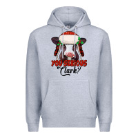 Heather Grey you serious clark baby cow Premium Hoodie - Jasminsmagicworld