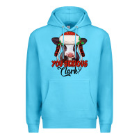 Ocean Blue you serious clark baby cow Premium Hoodie - Jasminsmagicworld