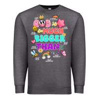 Charcoal Heather god is bigger design Premium Sweatshirt - JahusDesignShop