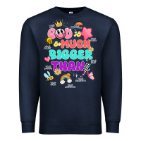 Navy god is bigger design Premium Sweatshirt - JahusDesignShop
