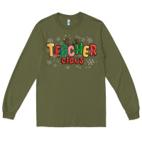 Army Green teacher claus Long Sleeve Tee - MaliasSmallBusiness