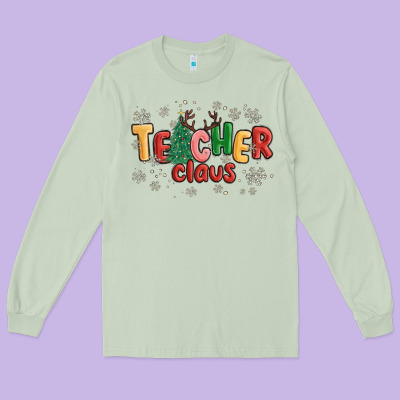 Long Sleeve Tee teacher claus