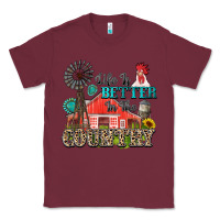 Burgundy life is better in the country Classic Tee - Zillion Design Studio